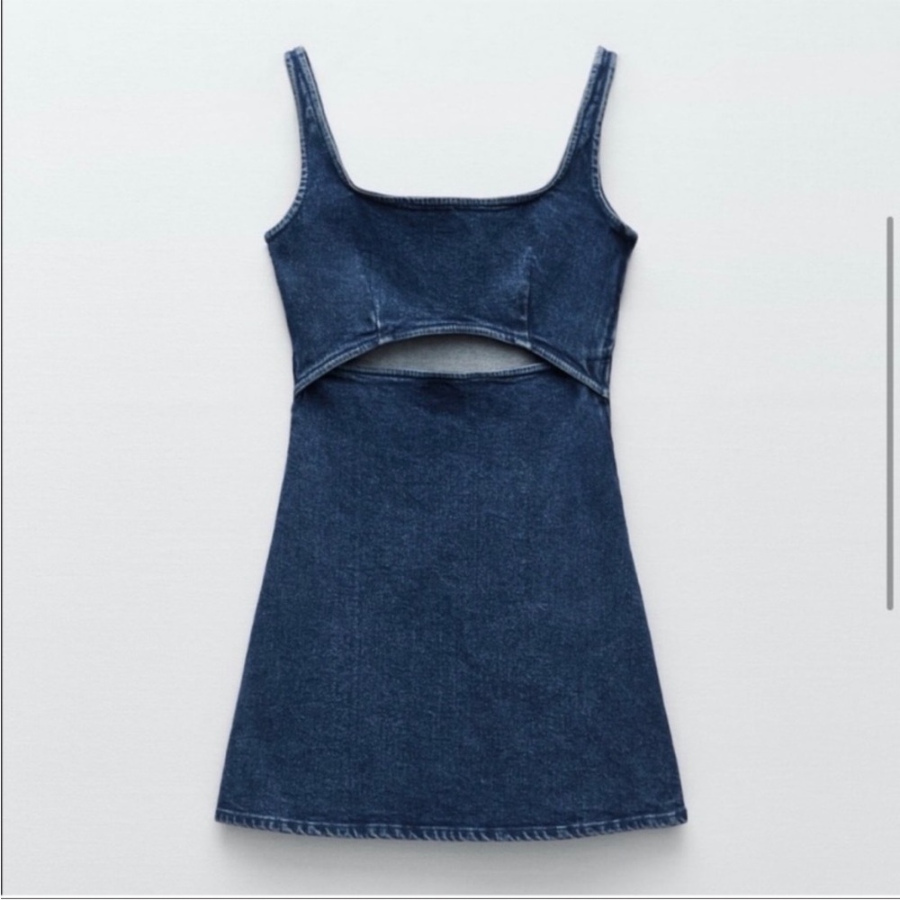 Zara Stylish Blue Denim Dress
